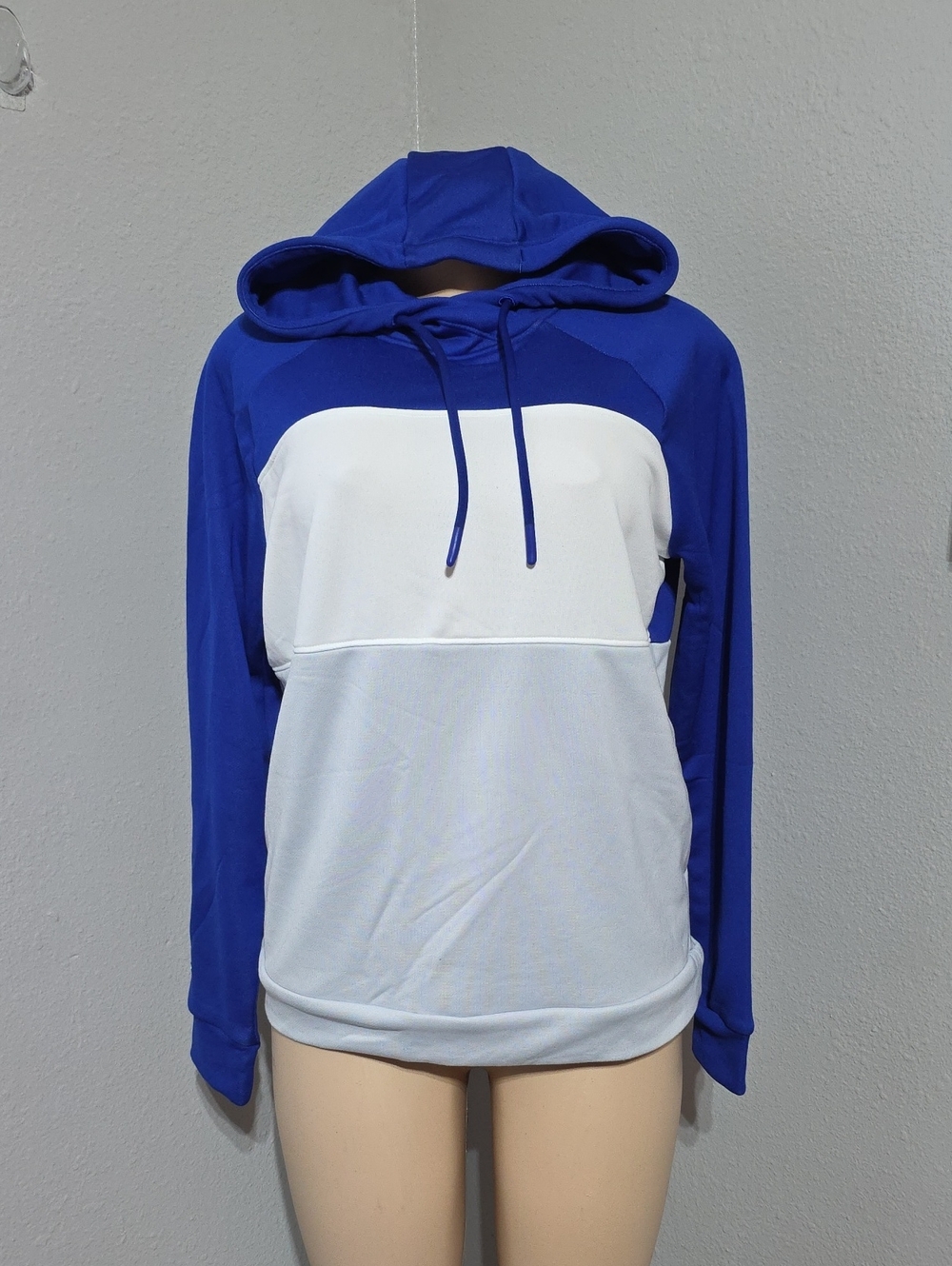 Under Armour Women Royal Blue and White Hooded Pullover Size M